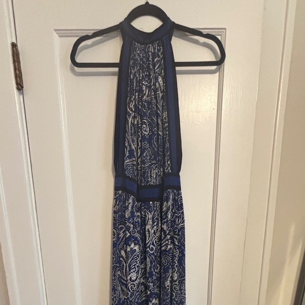 Michael Kors sapphire, blue halter maxi dress